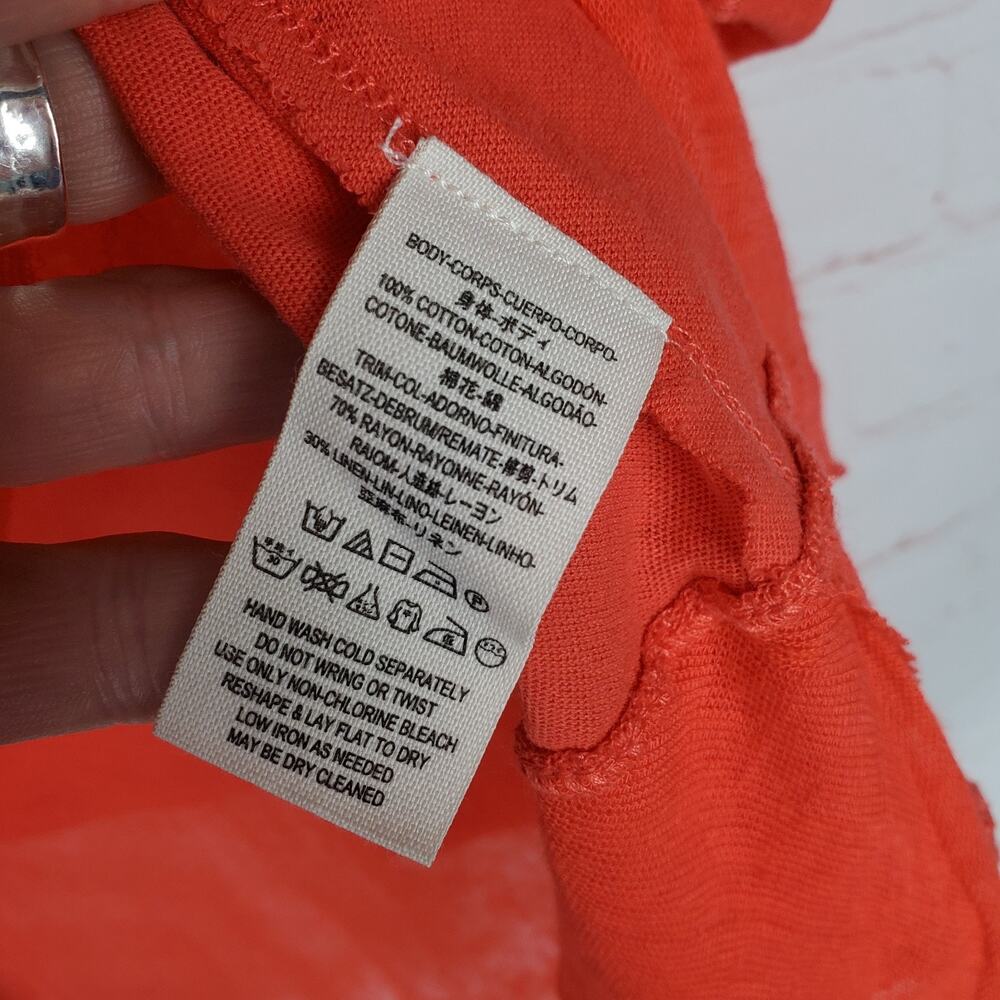 Free People Coral Peachy Oversized Cotton Layered Tank XS S M L Sleeveless Top - Picture 10 of 14